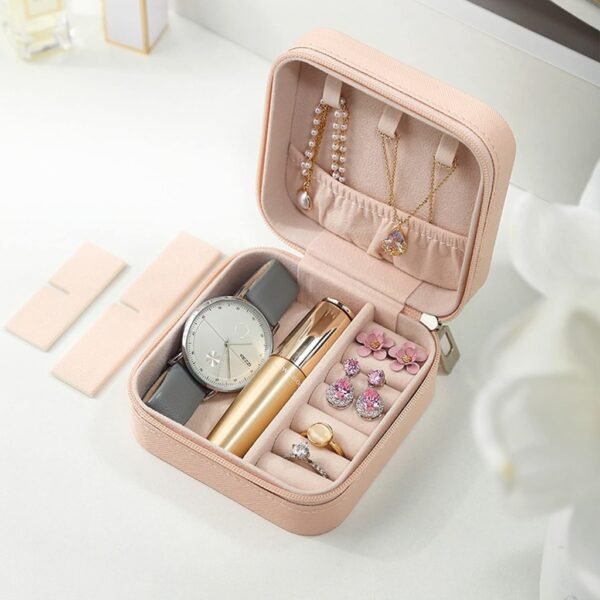 PU Mini Jewelry Jewellery Box Organiser cosmetic Bags