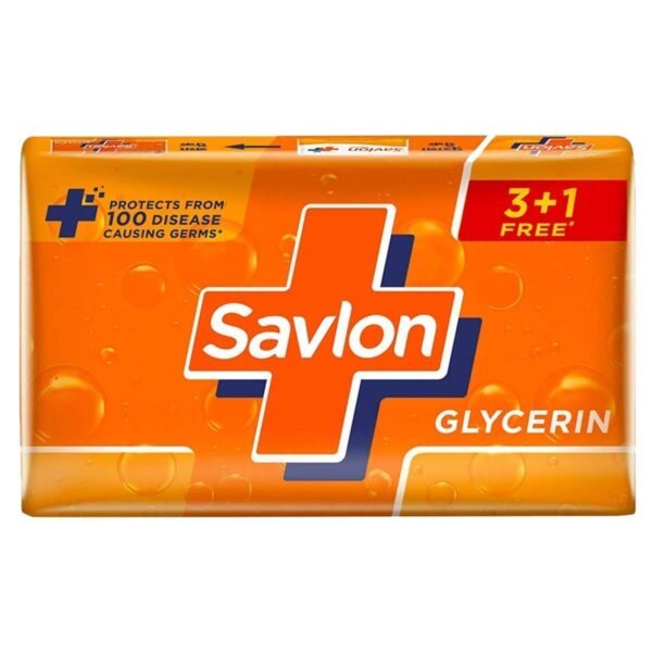 Savlon Moisturizing Glycerin Bathing Soap Bar 450g (45g Pack of 10)